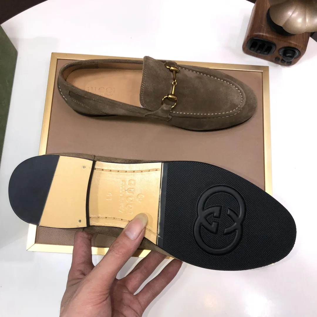 Men's shoes 💰580💰[GUCCI—Gucci] The latest high-end version of Gucci. Official website new model. Available at the same time at counters, the uppers are made of original cowhide imported from Italy/matched with the original special material splicing design concept; "highlight, high-end, grade, extravagance" and exquisite workmanship (original mesh fabric) sole: original factory special outsole size (38-45) (custom-made 45 non-returnable)